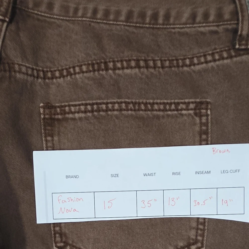 Fashion Nova Chocolate Straight Leg Jeans - Picture 5 of 5